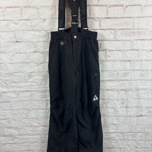 Gerry Boys Youth 10 / 12 Black Insulated Snow Bib Winter Ski Pants - Picture 3 of 8